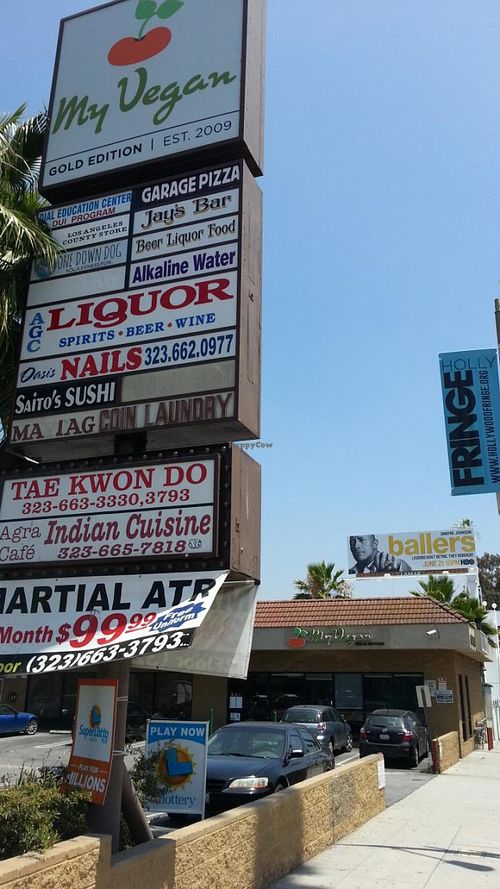 outside at My Vegan Gold in Los Angeles