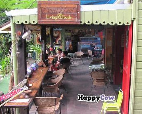 Entrance in the front and counter in the back  at Sweetleaf Bliss Balls in Kuranda
