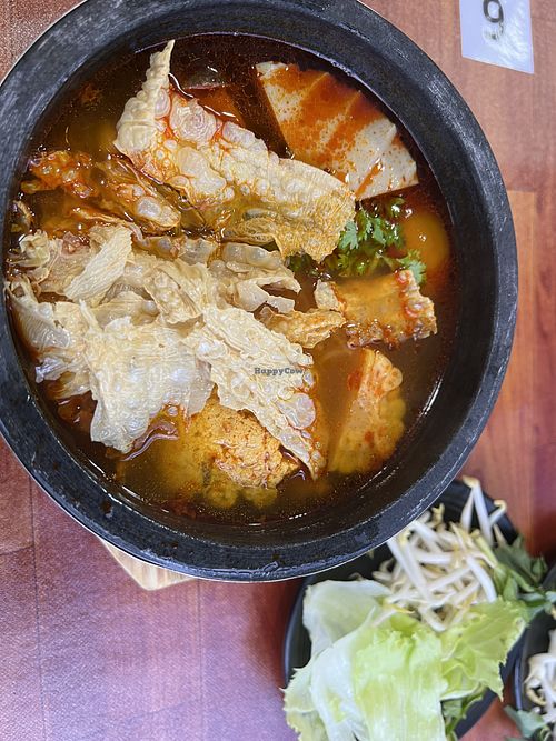 Vegan crab noodle   at MOON CHAY in Central Singapore