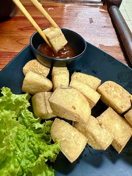Fried tofu   at MOON CHAY in Central Singapore