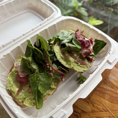 avocado toast no feta  at Ali'i Coffee in Honolulu