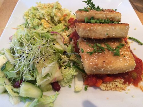 tofu at Avocado Vegan Bistro in Gdansk