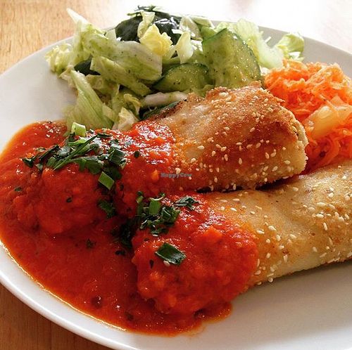 croquettes with lentils at Avocado Vegan Bistro in Gdansk