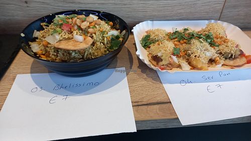 👈bhelissimo 7€ 👉sev puri 7€ at The Tasty Tuk Tuk in Mettmann