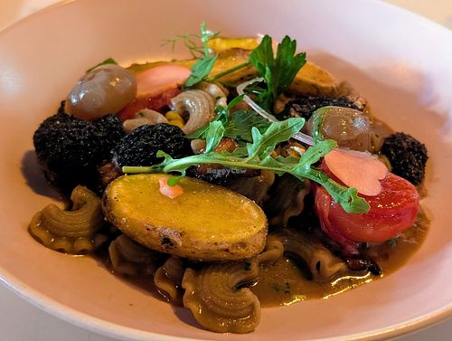 Pasta with morels and fingerling potatoes at Eden Hill Restaurant in Seattle