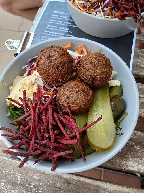 Falafel salad bowl at The Hatch in Cromer