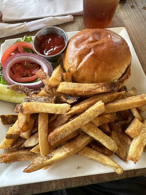 Veggie burgerrs  at The Forge in Ben Wheeler