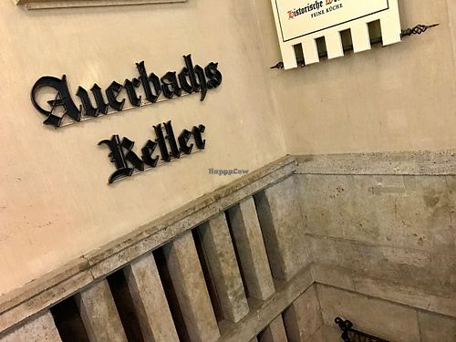 entrance to restaurant (stairways from shopping mall / hall) at Auerbachs Keller in Leipzig