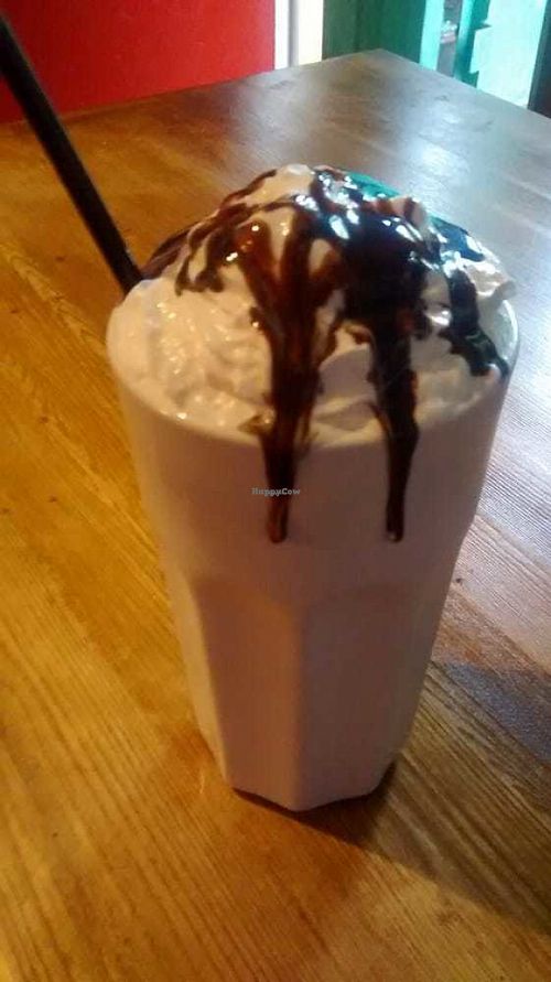 Cookie dough and maple syrup ice cream milkshake at Teatime Collective in Manchester
