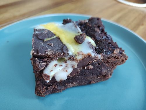 Creme egg brownie at Teatime Collective in Manchester