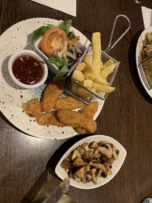 Breaded Goujans with mushrooms  at The Horseshoe in Listowel