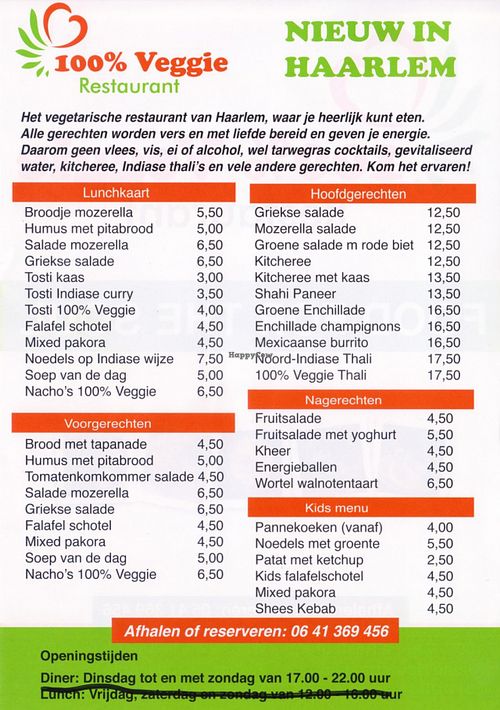 100% Veggie at 100% Veggie Restaurant in Haarlem