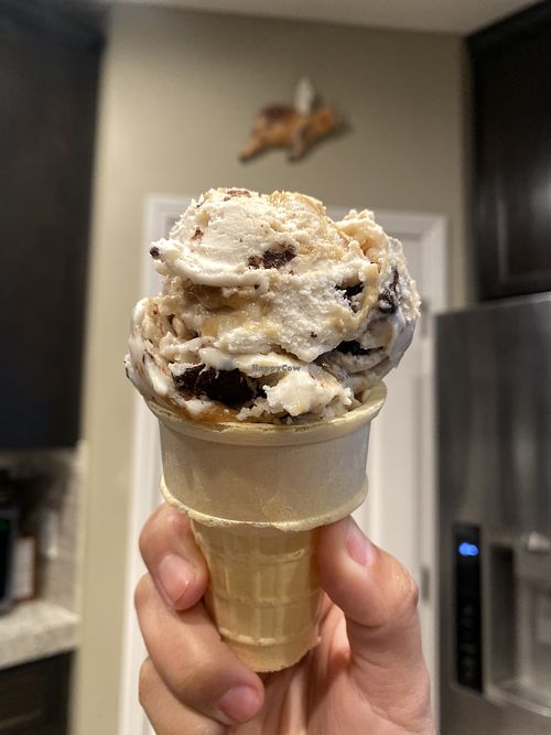 Close-Up of the Tasty Swirls - Enjoyed at Home 😛🍦 #Veganuary at Ben & Jerry's - Haight Ashbury in San Francisco
