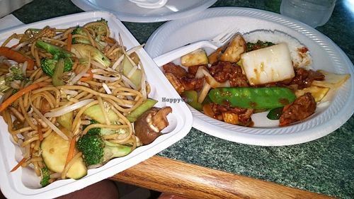 lo mein and firecracker soy at Uncle Lim's Kitchen in Wilmington