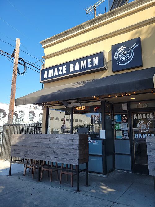 Outside at AMAZE RAMEN in Los Angeles