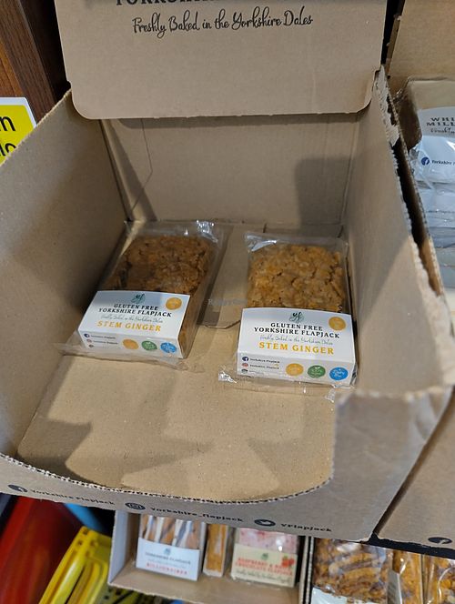 Stem ginger flapjack at Cafe Express in Skipton