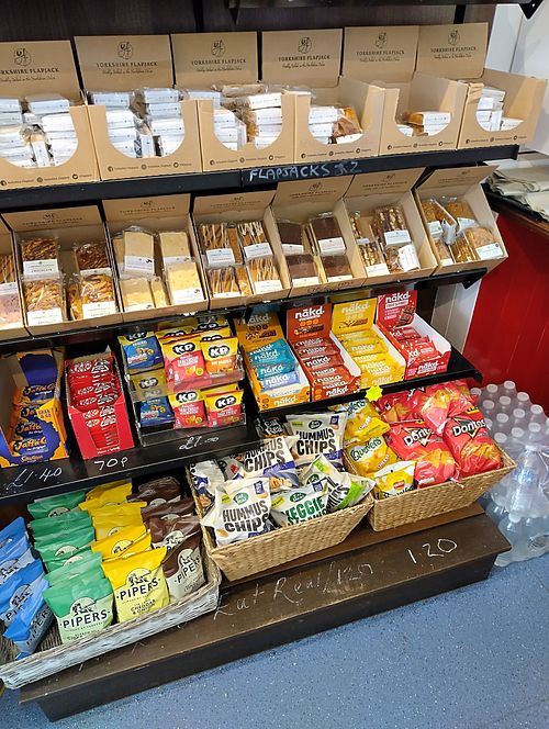 Selection of vegan snacks at Cafe Express in Skipton