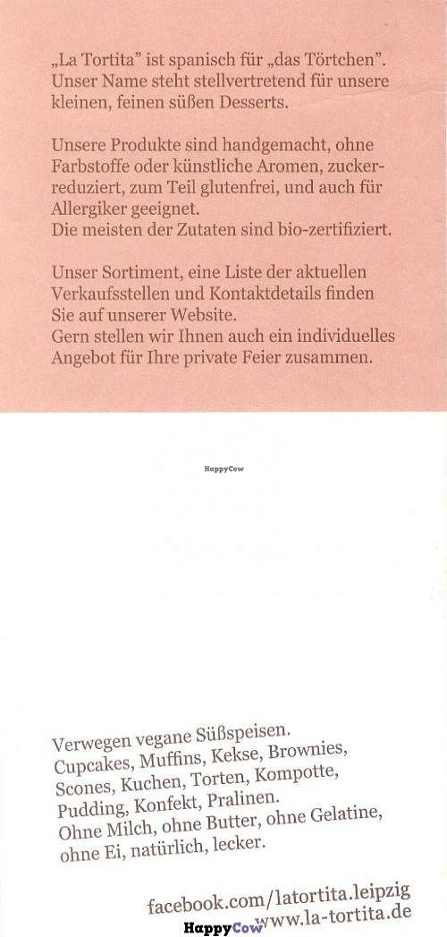 Flyer (back) at NOSCH.La Tortita in Leipzig