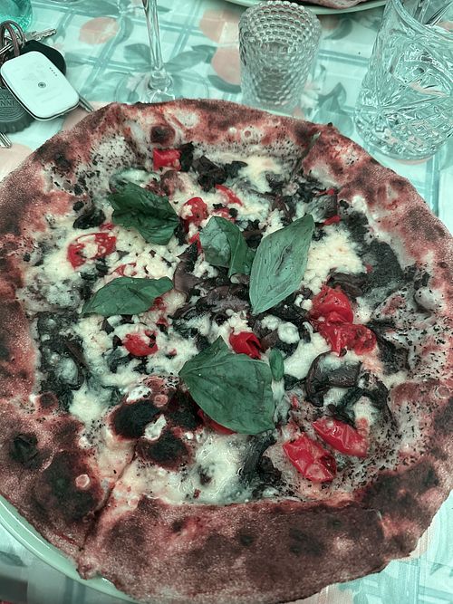Positano (mushroom pizza with vegan cheese)  at Napoli Contemporanea in Auckland