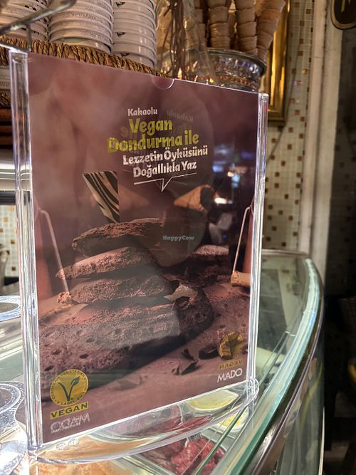 Vegan chocolate poster   at Mado - Ankara in Ankara