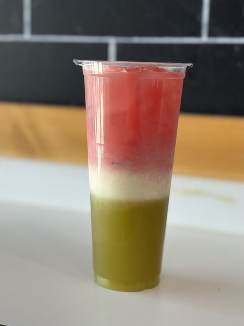 Watermelon and milk drink not mixedd  at Tallgrass Drink in Garden Grove