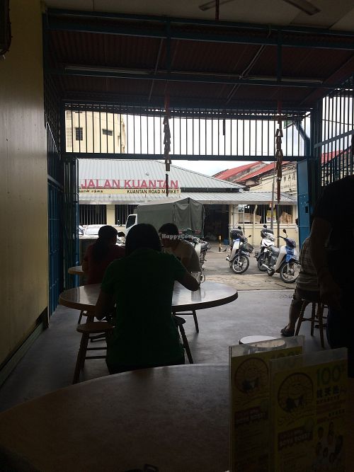 Facing towards street at Fo Guang Menu Vegetarian Restaurant in Penang
