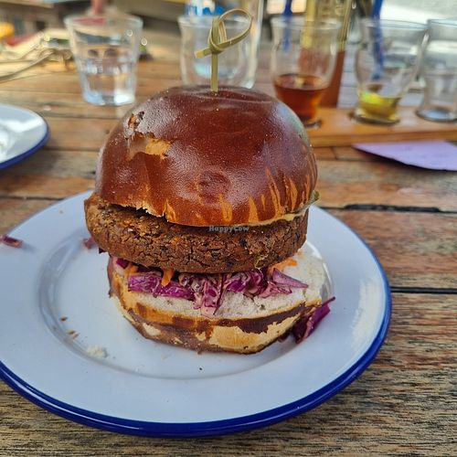 Black Bean Burger at Emporium Brewing in Kaikoura