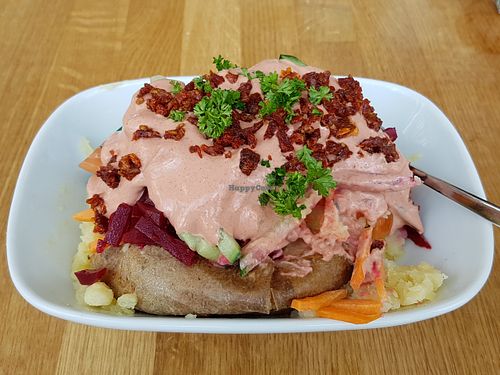 Typical Vegan Meal at Erdapfel in Luebeck