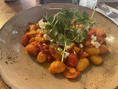 Vegan gnocchi   at Fieldhead Hotel in Leicester