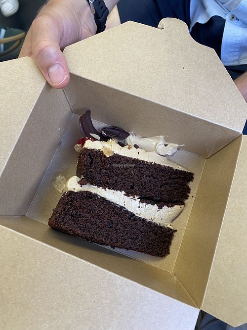 Vegan coffee cake  at Garden Café Brighton in Brighton