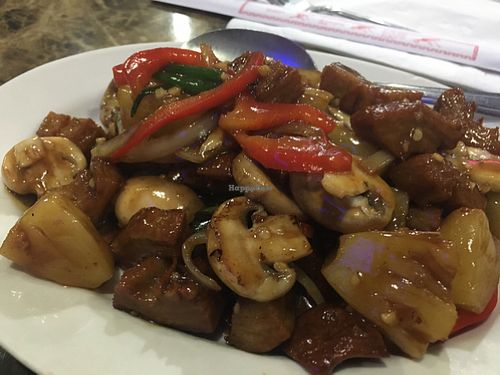 Braised ";Beef"; with Pineapple and Mushroom at Moonlight Cafe in Seattle