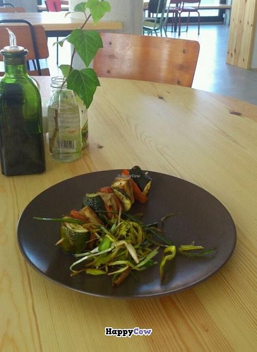 Tofu and vegetables brochette at Sopa - Boronat in Barcelona