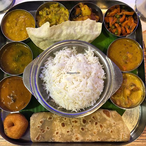Thali at Sangeetha Vegetarian Restaurant in Paris