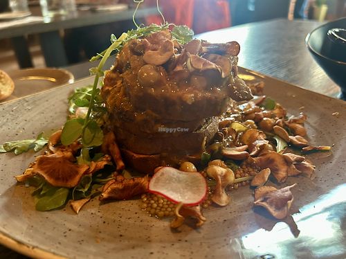 Sweet potato tower with cashew saucee  at Reykjavik Kitchen in Reykjavik
