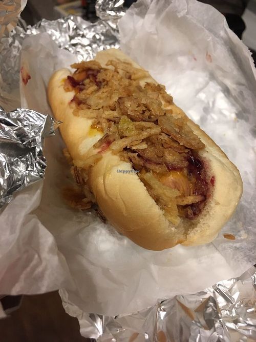 Holiday Dog at The Vegan Hot Dog Cart in Orlando