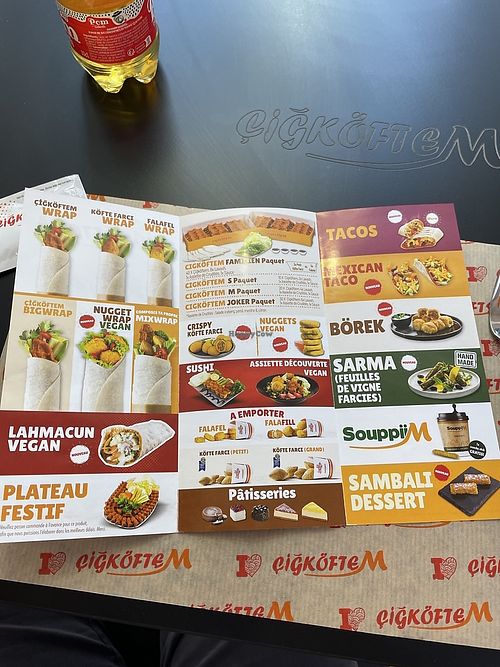 Menu  at Cigkoftem in Obernai