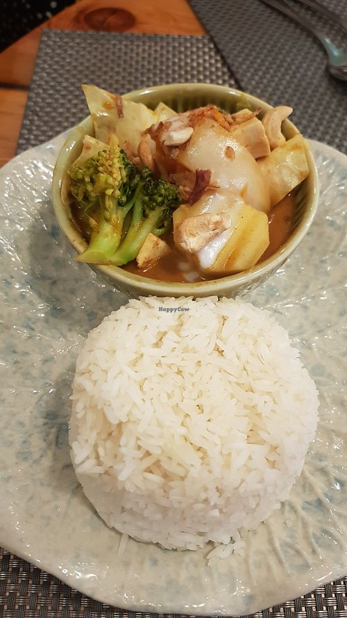 Kids Massaman Curry and rice at Giggling Squid - Cardiff Bay in Cardiff