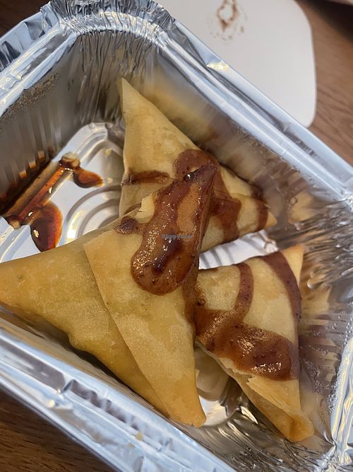 Vegetable samosas   at Spice Valley in Horwich
