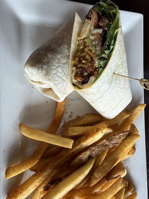 Spicy vegan sweet potato wrapp  at One North in Jackson