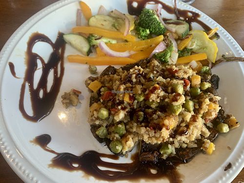 Quinoa stuffed portobello   at Moi's Center City Bistro in Norwich