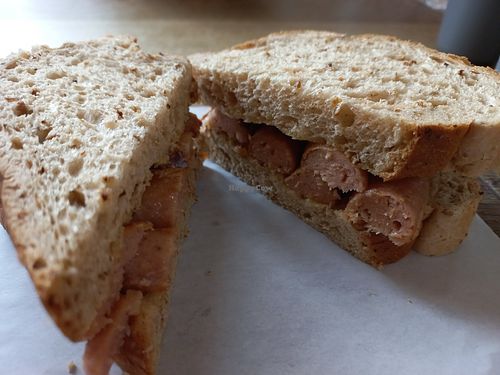 Vegan sausage (Richmond) sandwich at The Pedlar on the Port in Dover