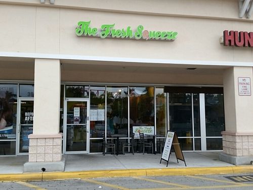 outside at The Fresh Squeeze in Dania Beach