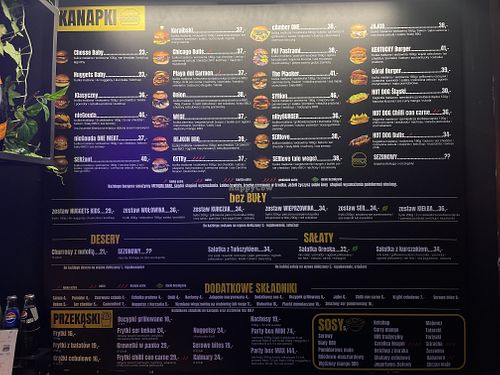 Menu  at Bro Burger Żory in Zory