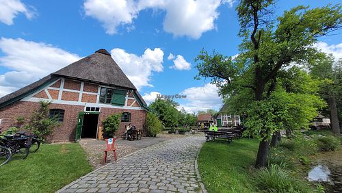Entrance at Café Harmshof in Jork