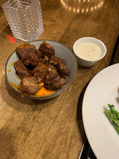 Vegan wings yummm at THE HIGHLAND in Glenside