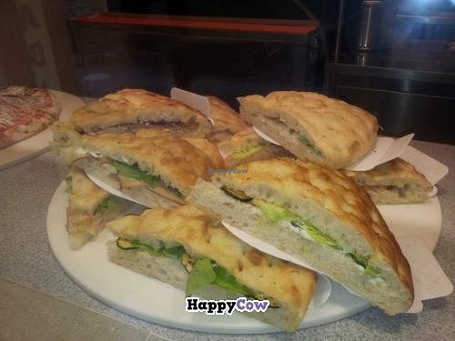 Different focaccia from Natural food, all vegan and yummy! at Natural Food in Lugano