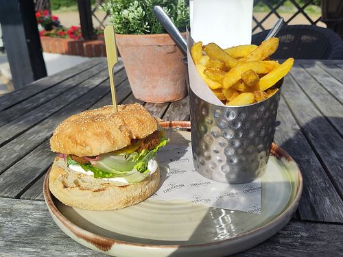 Falafelburger at The Deerhound in Guernsey