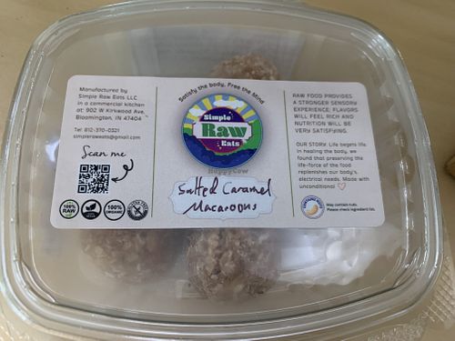 Yummy macaroons with great coconut flavor 🥥  at Simple Raw Eats  in Bloomington