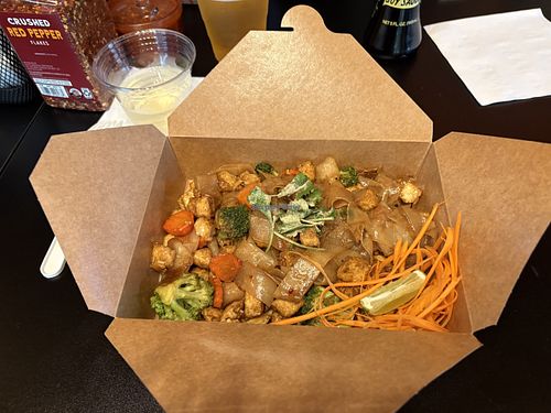 This dish comes with an egg, but I asked for tofu instead and they were happy to accommodate me. Super tasty! Many vegan options!  at Asian Station in Luray