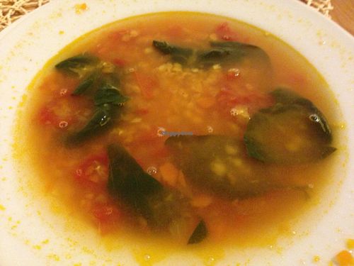 Vegan Time lentil soup at Vegan Time in Arad